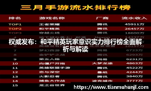 权威发布：和平精英玩家意识实力排行榜全面解析与解读